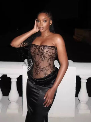 Lace Corset Bandage Evening Gown