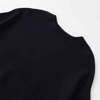 Soft Knit Poncho Top – Asymmetrical Hem Relaxed Fit