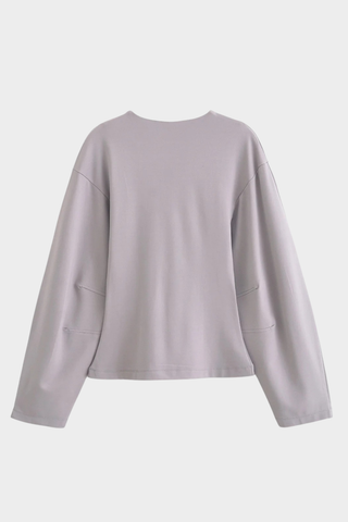 Soft Lounge Relaxed Top & Wide-Leg Pants Set – Lightweight Jersey, Long Sleeve, Minimal Design