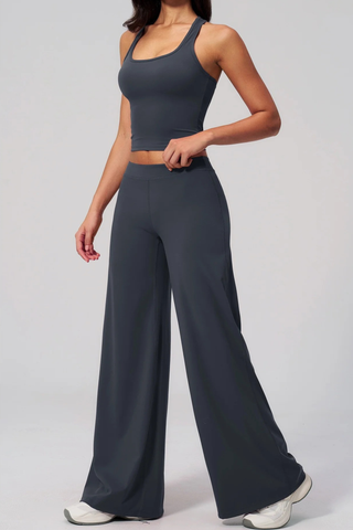 Flow Racerback Tank & Wide Leg Pants Set