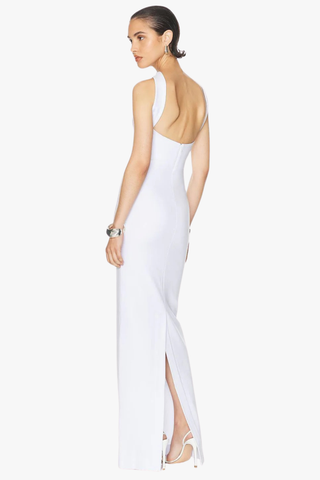 Sleek Bandage Back Slit Long Dress