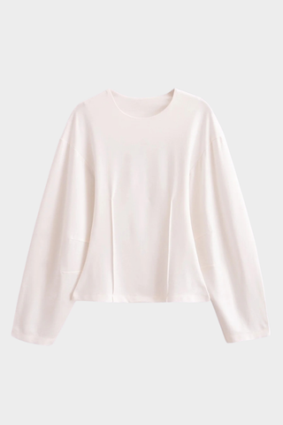 Soft Lounge Relaxed Top & Wide-Leg Pants Set – Lightweight Jersey, Long Sleeve, Minimal Design