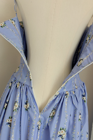 Vintage Garden Inspired Floral Corset Maxi Dress