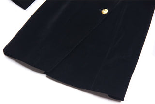 Velvet Wrap Design Long Sleeve Blazer Mini Dress