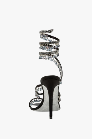Crystal Wrap-Around High Heel Sandals