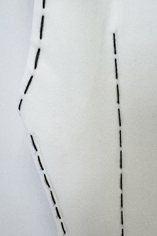 Sleeveless Mini Shift Dress with Floral Appliqué & Contrast Stitch Detail