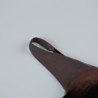 Sleeveless Velvet Corset Long Dress with Mesh Straps & Draped Chiffon Skirt