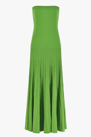 Ice Silk Strapless Long Dress