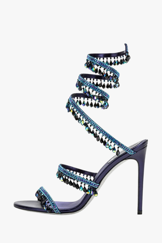 Crystal Wrap-Around High Heel Sandals