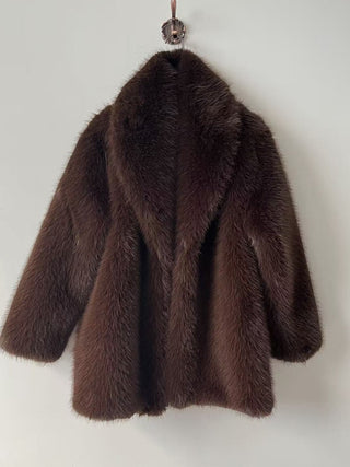 Luxe Chocolate Faux Fur Statement Jacket