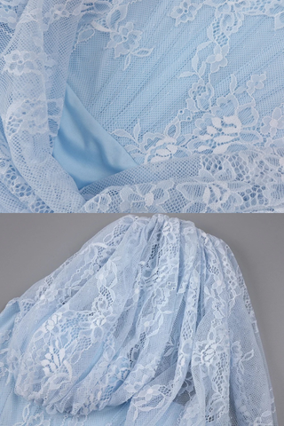 One-Shoulder Lace Long Dress with Sculpted Corset Fit