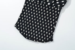 Polka Dot Halter Top & Bubble Mini Skirt Set
