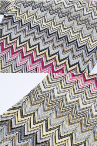 Chevron Knit Short Sleeve Bodycon Long Dress