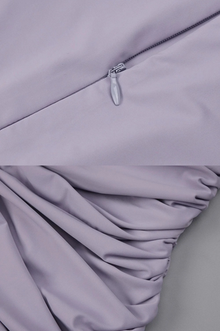 Ruched Twist Waist Sleeveless Long Dress