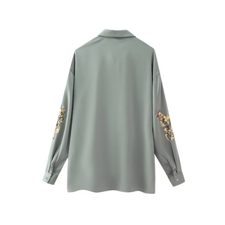 Green Long Sleeve Sequin Set