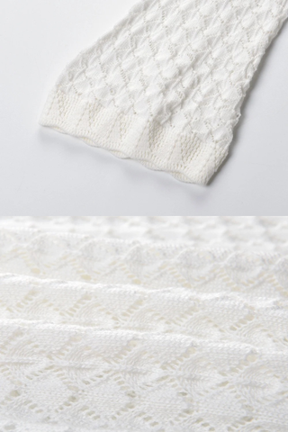 Open Back Knit Mini Dress with Long Flared Sleeves