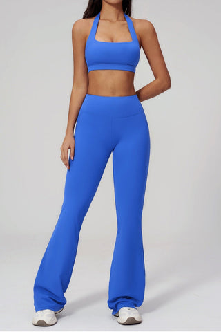 Halter Neck Sculpting Sports Bra with Supportive Fit and Smooth Stretch Fabric