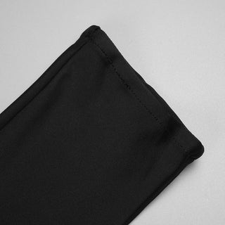 Stretch Jersey Open-Back Draped Long Dress