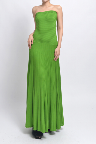 Ice Silk Strapless Long Dress