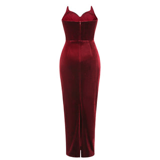 Hallie Strapless Velvet Long Dress