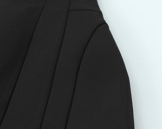 Strapless Corset-Style Mini Dress with Floral Appliqué Detail