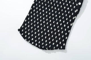 Polka Dot Halter Top & Bubble Mini Skirt Set