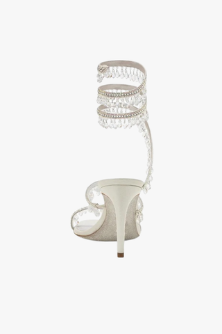 Crystal Wrap-Around High Heel Sandals