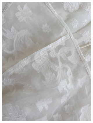 Floral Jacquard Lace Corset Midi Dress