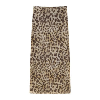 Leopard Print midi Skirt