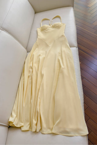 Ruched Sweetheart Corset Long Dress – Lace-Up Back Evening Dress