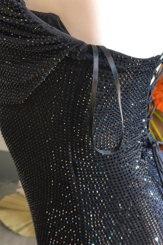 Sparkling Strapless Rhinestone Mermaid Evening Gown