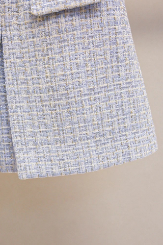Textured Tweed Mini Skirt with Belt – A-Line Fit