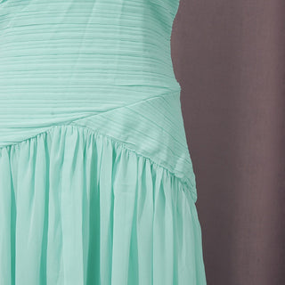 Pleated Halter Chiffon Long Dress