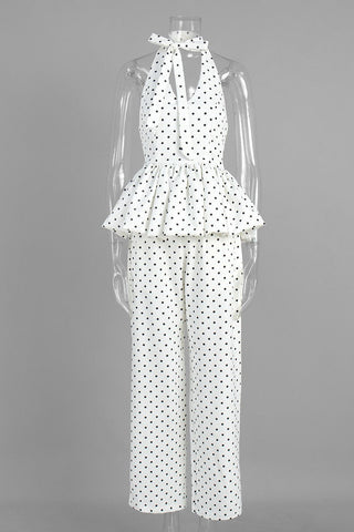 Monroe Polka Dot Peplum Set