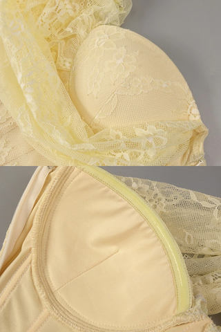 One-Shoulder Lace Long Dress with Sculpted Corset Fit