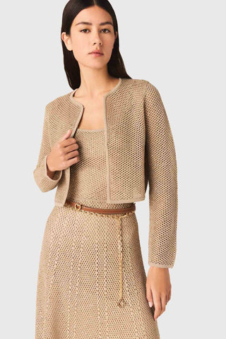 Sunlit Escape Sleeveless Open Knit Long Dress