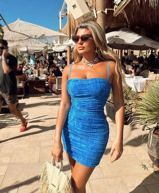 Liana Sleeveless Mesh Bandage  Mini Dress