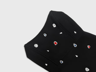 Sleeveless Embellished Jewel Bandage Mini Dress – Structured Fit Design