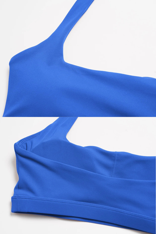 Halter Neck Sculpting Sports Bra with Supportive Fit and Smooth Stretch Fabric