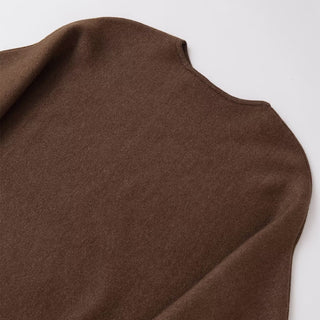 Soft Knit Poncho Top – Asymmetrical Hem Relaxed Fit