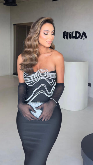 Mariya Strapless Bandage Long Dress