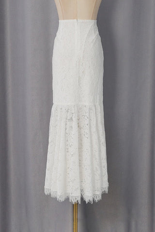 Elegant Lace Set – Long Sleeve Top with Flowy Midi Skirt