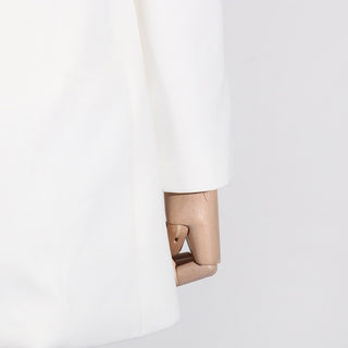 Off-Shoulder Tulle Draped Blazer Dress