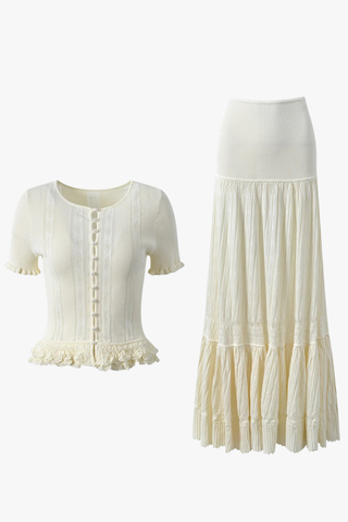 Chic Knit Short Sleeve Peplum Top