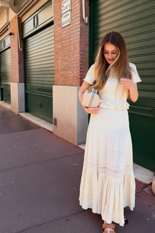 Soft Knit High-Waist Tiered Long Skirt