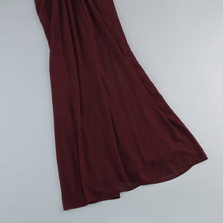 Sleeveless Velvet Corset Long Dress with Mesh Straps & Draped Chiffon Skirt