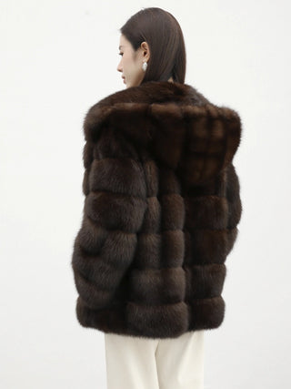 Luxury Hooded Plush Fur-Effect Jacket