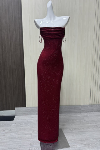 Sparkling Strapless Rhinestone Mermaid Evening Gown