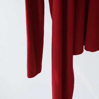 Long Sleeve Knit Top with Attached Scarf Detail and Regular Length