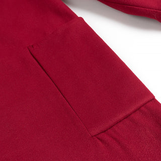 High Neck Asymmetric Wool Blend Coat with Side Pockets